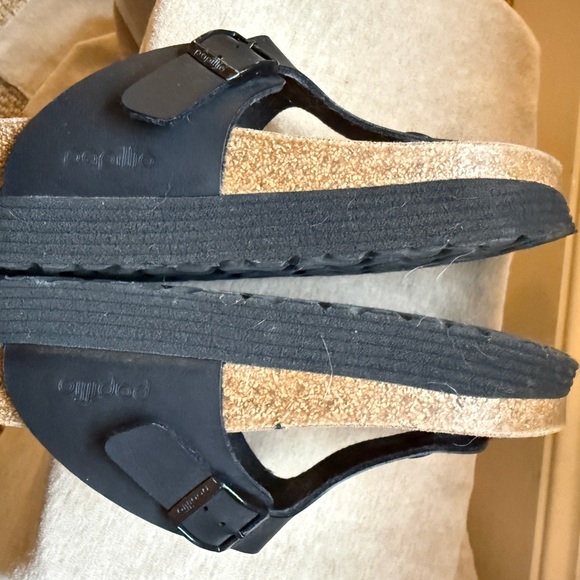 Birkenstock Black Leather Platform Sandals - Picture 3 of 4